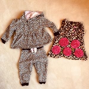 Bundle cheetah dress and tracksuit size-18mon-2T